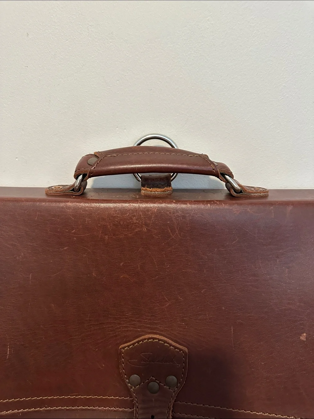 Saddleback Leather Co. Slim Briefcase Chestnut Full Grain Leather Messenger Bag